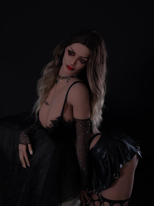Valentina Noir: 168cm Dark Gothic Doll with Full Bust | Lace, Mesh & Seductive Power