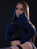 Western Hot Girl, 163cm, Amber/Red-Brown Eyes, Curvy/Plus-Size